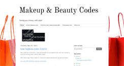 Desktop Screenshot of makeupandbeautycodes.com